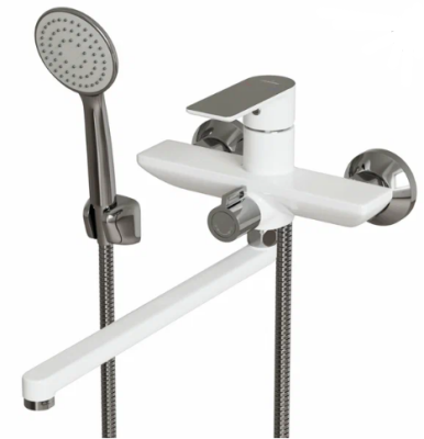 Смеситель для ванны MIXLINE МЛ33-02 Сити хром белый 552275