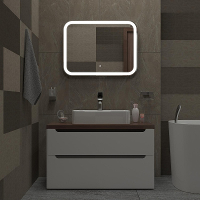 Зеркало MIXLINE Стив-Нео S 800х600мм сенсорный выключатель бегущая подсветка 557429