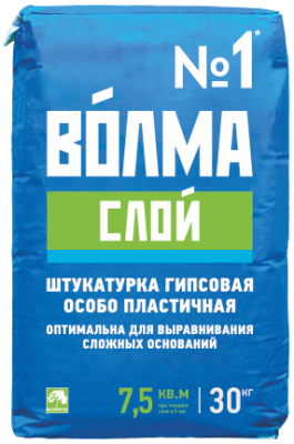 Штукатурка гипсовая ВОЛМА - Слой 30кг (45)