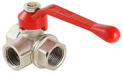Кран шар VALFEX трехходовой 3/4" г/г/г руч