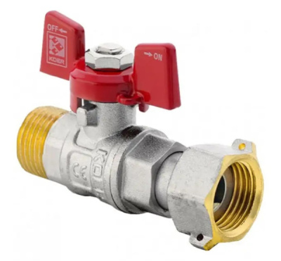 Кран шар американка KOER 1/2" баб с накидной гайкой  97691