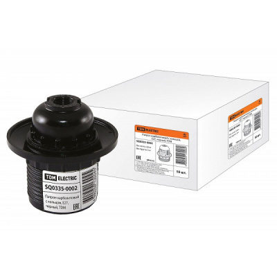 Патрон Е27 карболитовый с прижимным кольцом 342510