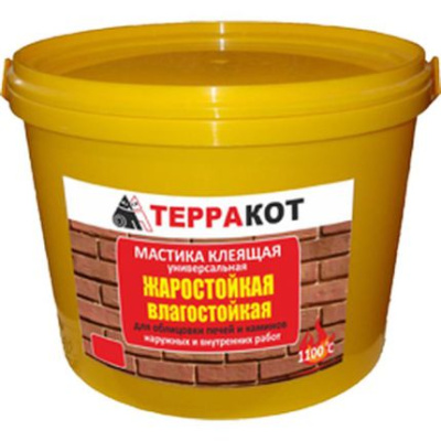 Мастика жаростойкая Терракот клеящая 2,5кг