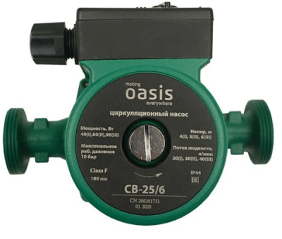 Насос циркуляционный OASIS CN/CR 25/8-180 с гайкой 121156