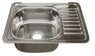 Мойка врезная 58х48см (0,6) левая вып 3 1/2  MIXLINE 528192