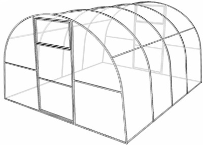 Каркас теплицы Стандарт 3х2х4м (20х20х1,2мм) цинк