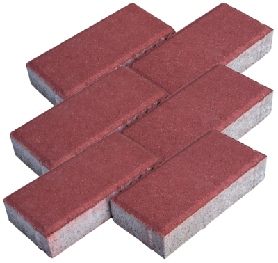 Брусчатка 200*100*45 красная ТУ (15м2)