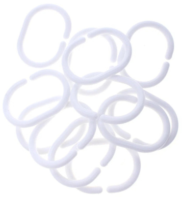 Кольца для штор 12шт белые 534460